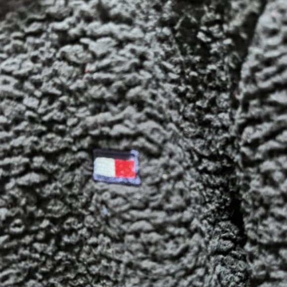 Tommy Hilfiger Jacket Women's Hooded Fleece Faux Fur Sherpa Zip Size Large - Picture 2 of 6